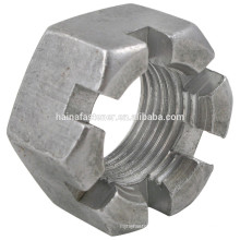 Hex slotted castle nut, slot castle nut low price